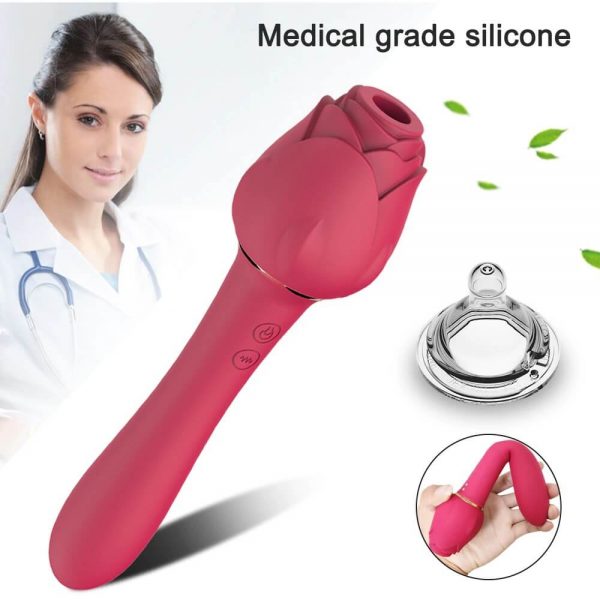 medical grade silicone rose clit toy