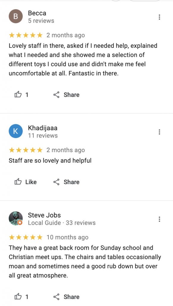 Ann Summers google review 01