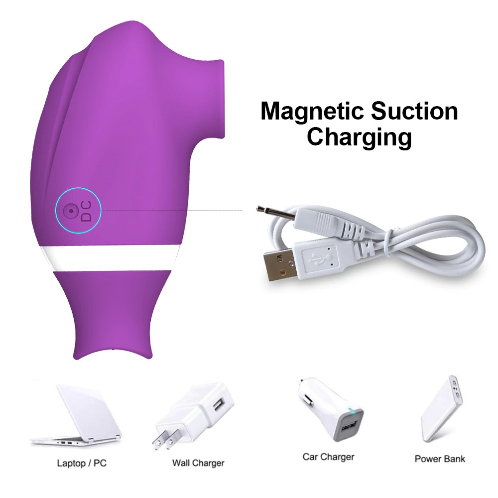 adult rose toy magnetic suction charging