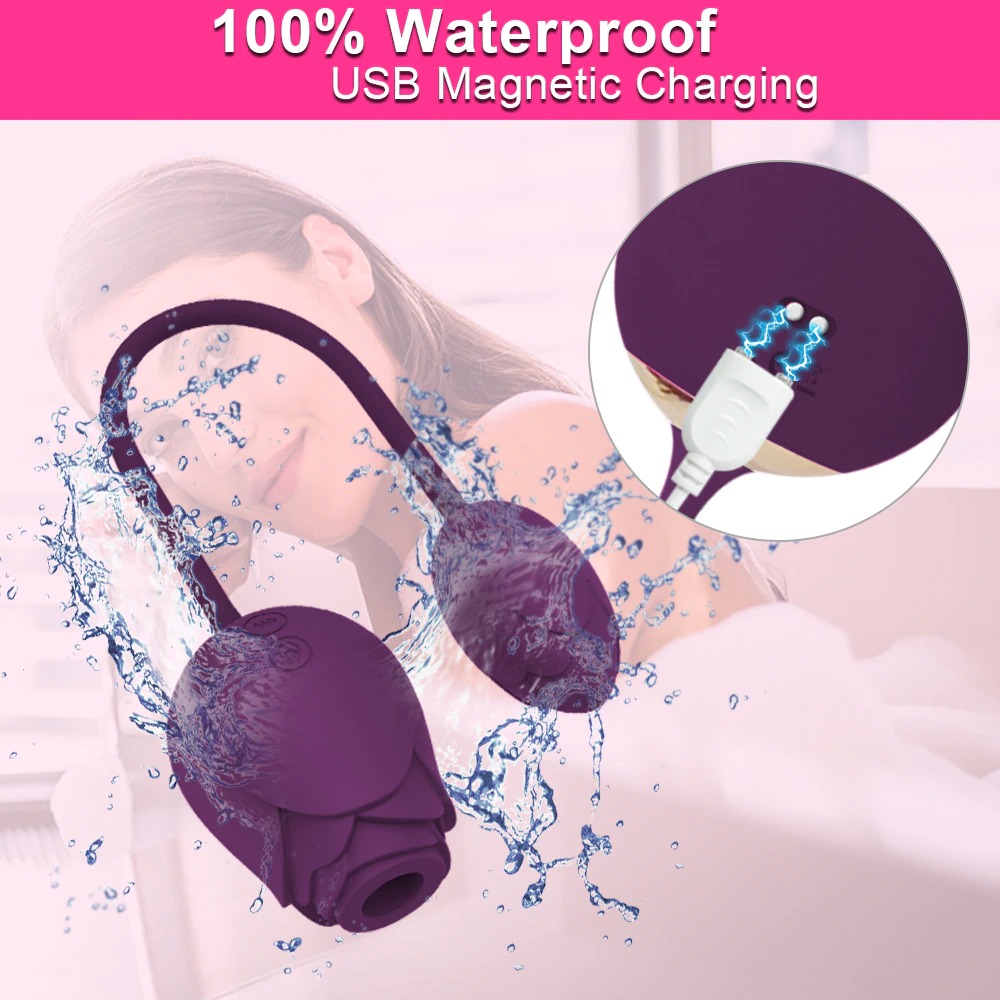 flower sex toy 100% waterproof usb magnetic charging