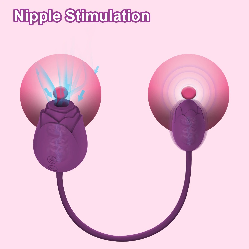 flower sex toy purple color nipple stimulation