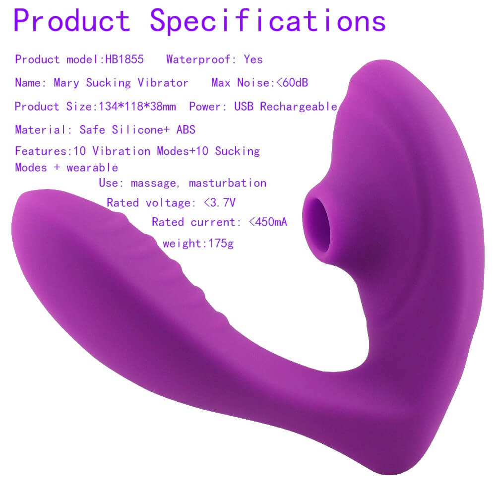 clitoral sucking vibrator product specifications