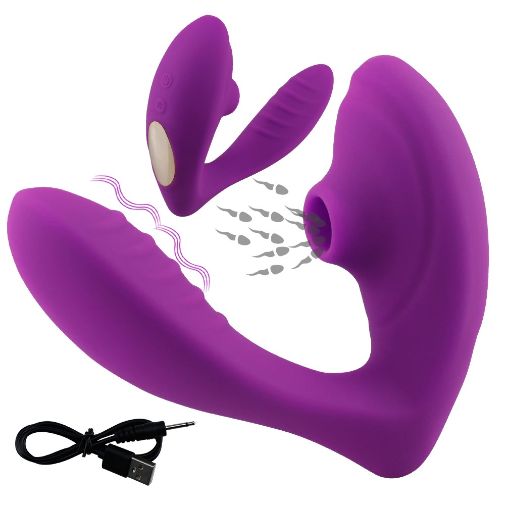 clitoral sucking vibrator purple and usb cable