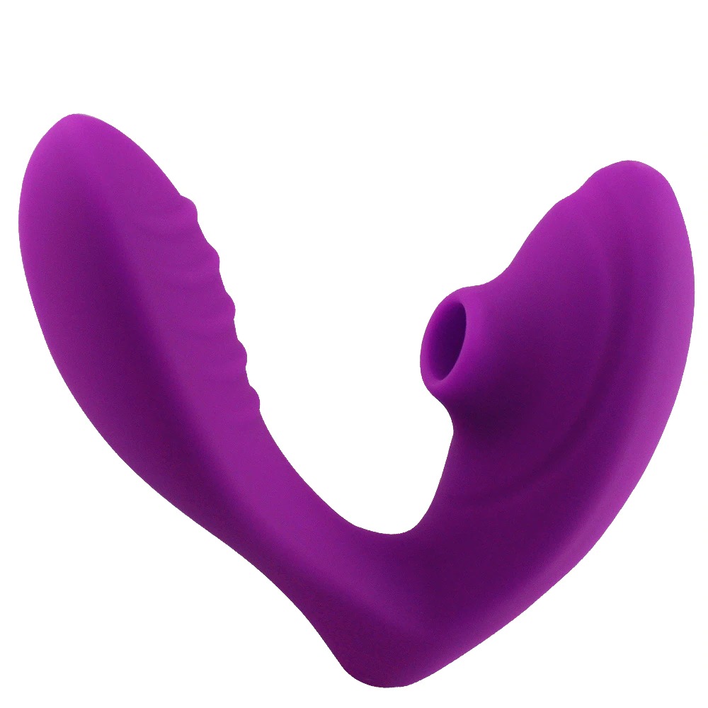 clitoral sucking vibrator purple color side