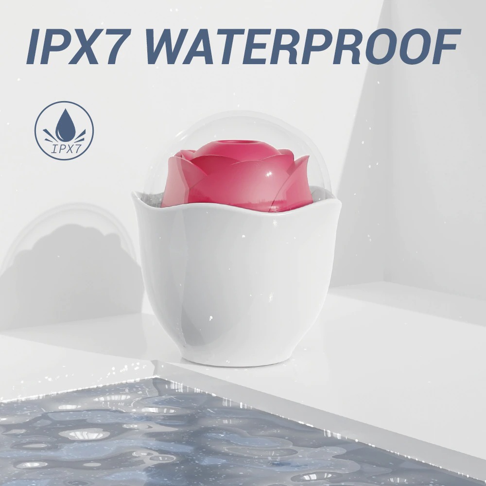 rose flower nipple sucker IPX7 waterproof