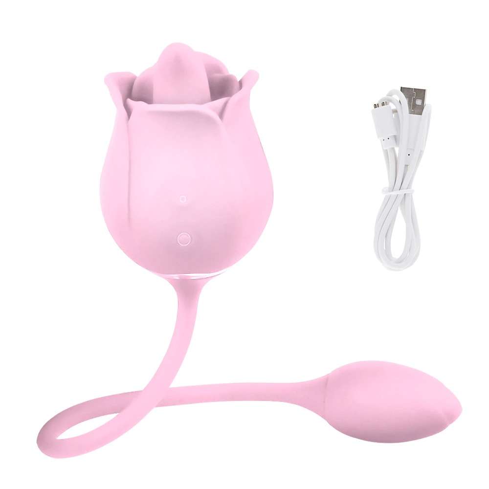 2 in 1 rose toy pink color with usb cable