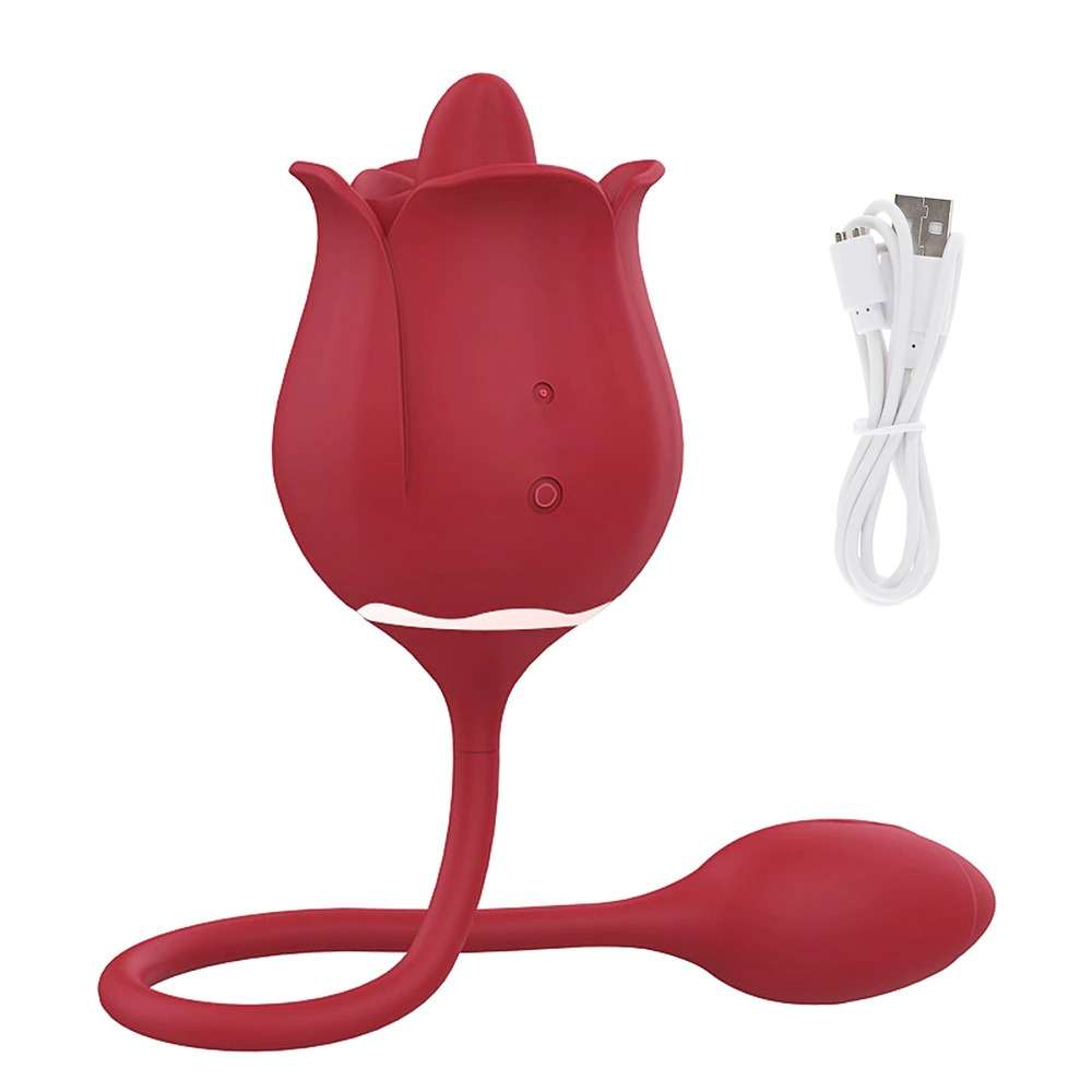 2 in 1 rose toy with usb cable