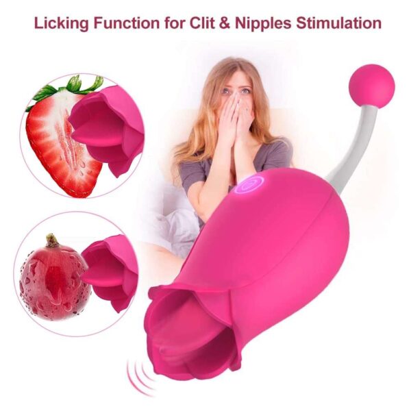rose clit licker licking function and nipples stimulation
