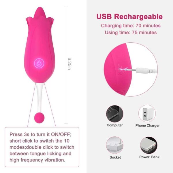 rose clit licker usb rechargeable