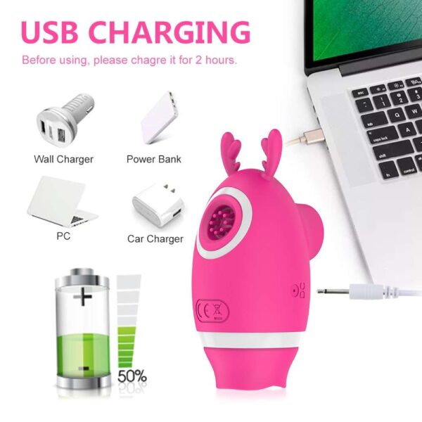 rose oral tongue stimulator usb charging