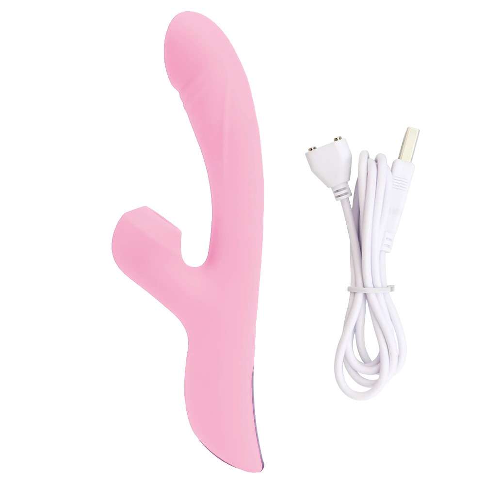 waterproof rabbit vibrator pink color with usb cable