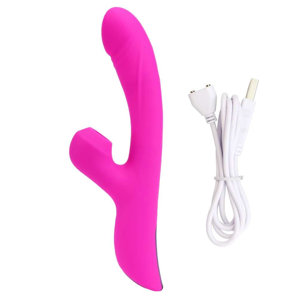 waterproof rabbit vibrator rose red with usb