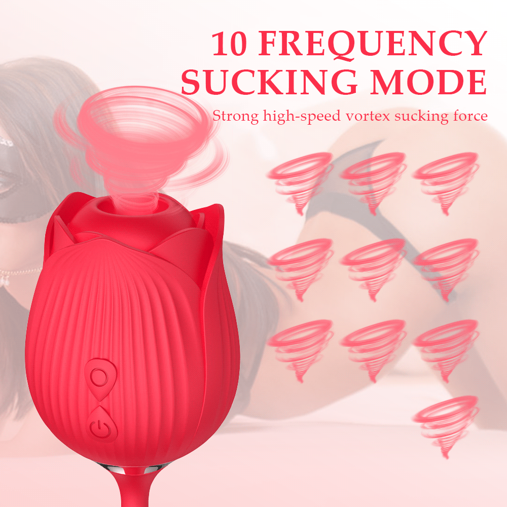 rose dildo 10 frequency sucking mode