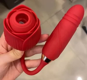 rose toy with a dildo for women