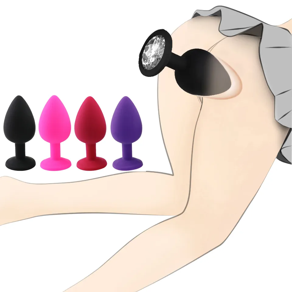 Soft Silicone Anal Butt Plug Massager Vibrator-1