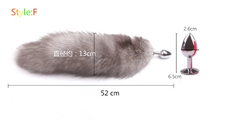 Erotic Real Soft Fox Fur Anal Butt Plug Tail Accessories With Stainless Steel Anus Plugs For Women Animal Cosplay Sex Games-4