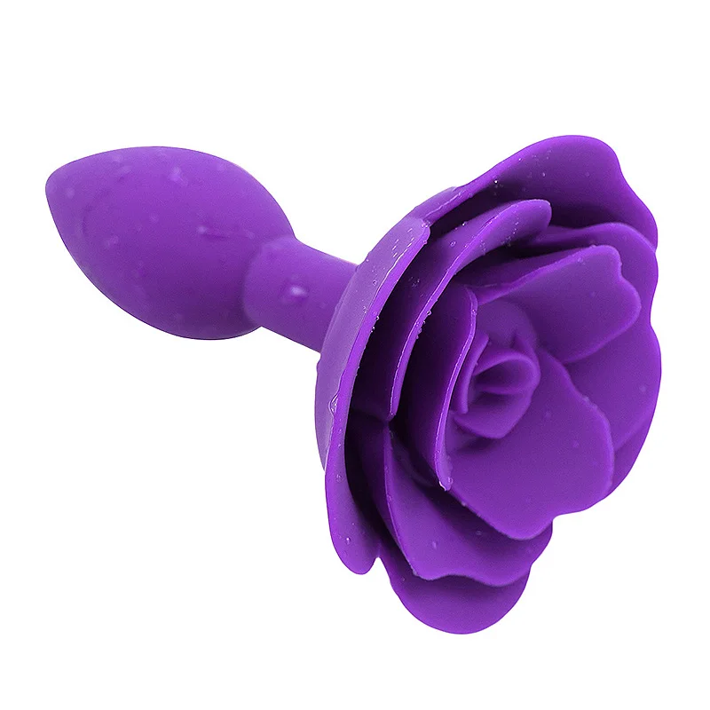 Anal Plug Sex Toys Silicone Smooth Steel Butt Plug Rose Flower Jewelry Anus Expander For Women/Man Anal Dildo Adults Sex Shop-9
