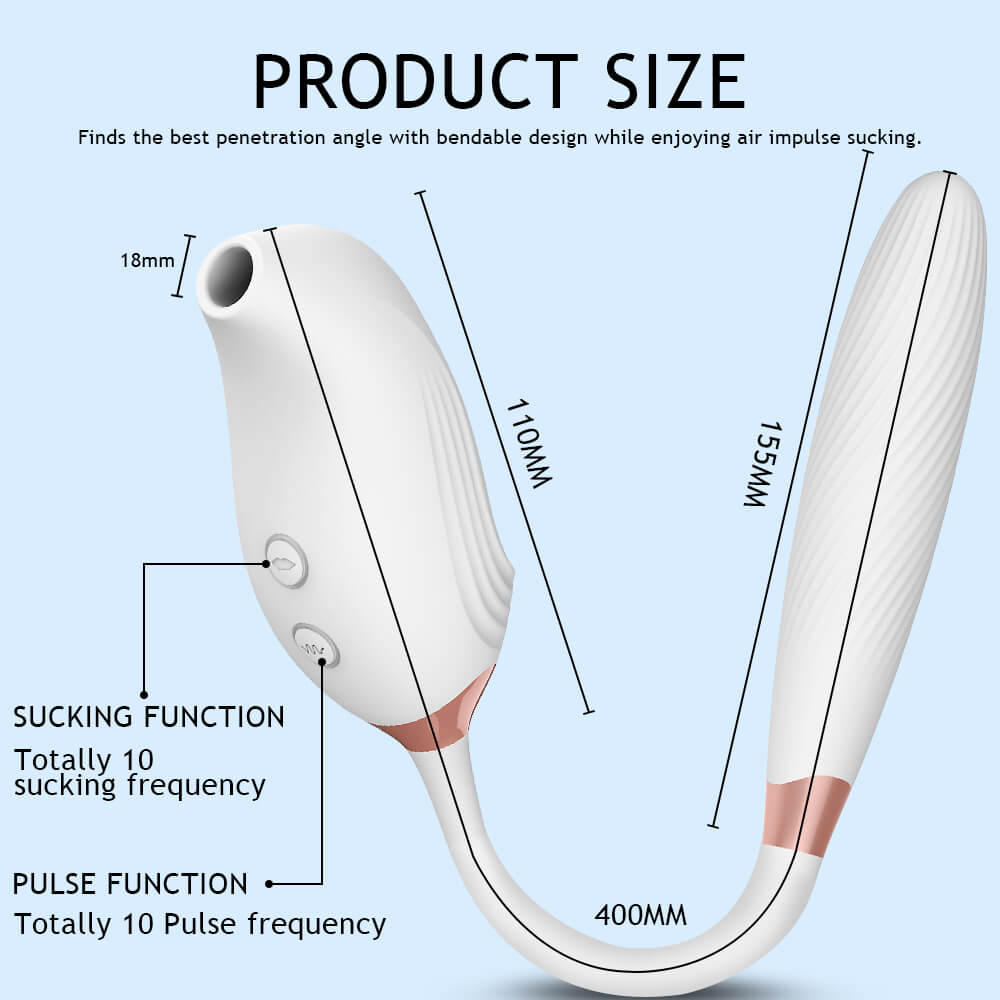 rose toy with tail product size for double side