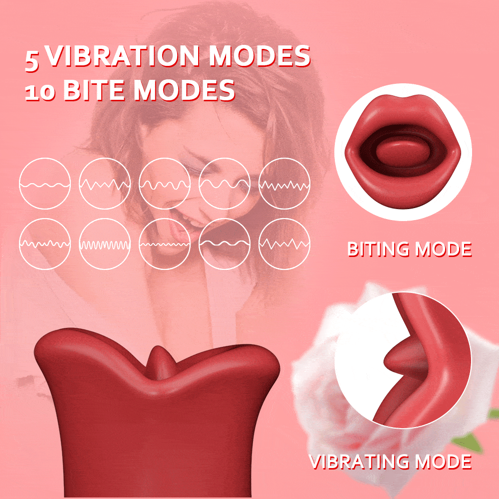 licking vibrators manufacturer 5 vibration and 10 bite modes