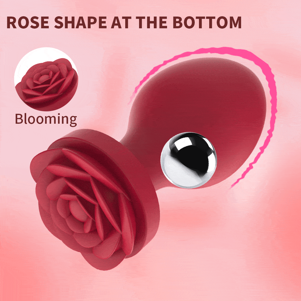 red rose butt plug vibrating