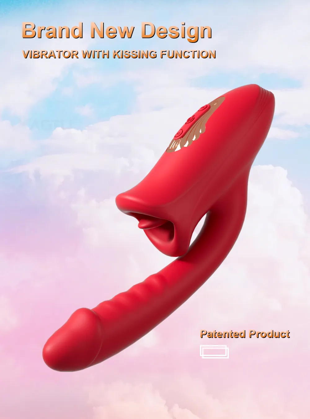 G Spot Tongue Dildo Vibrator | Vibrator with Licking 2 IN 1 for  Clitoris Stimulator Oral Medical Silicone-1