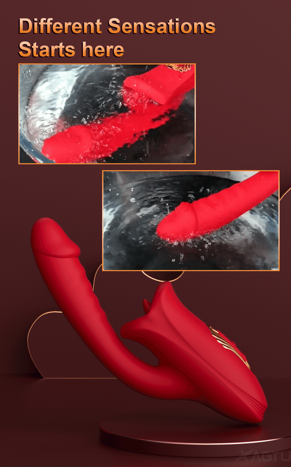 G Spot Tongue Dildo Vibrator | Vibrator with Licking 2 IN 1 for  Clitoris Stimulator Oral Medical Silicone-5